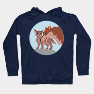 Father and Wolf Pup Hoodie